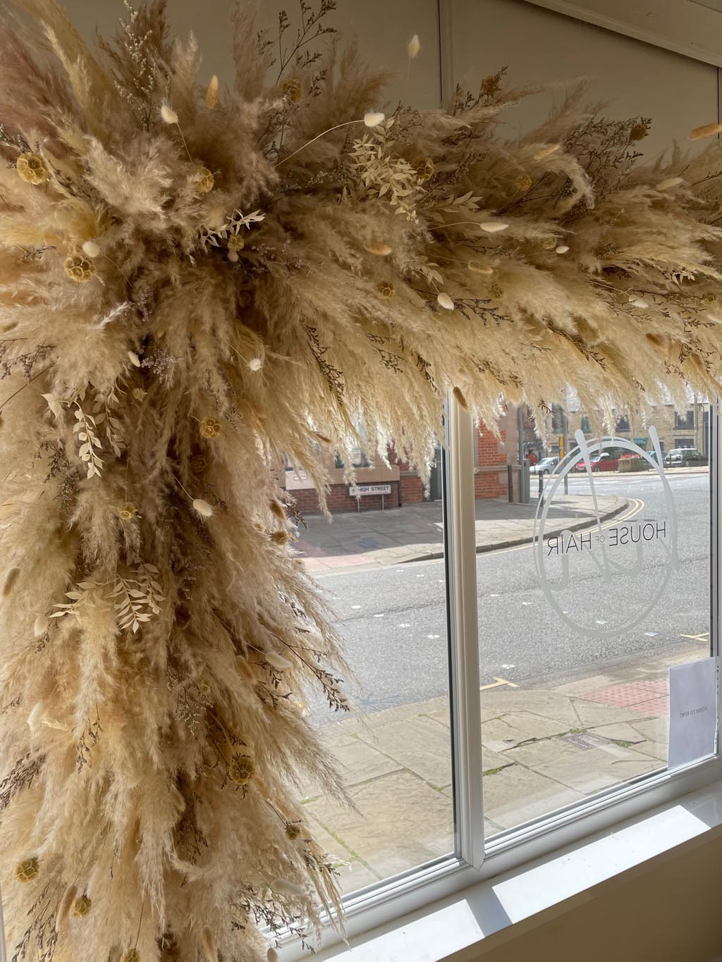 apampaslife dried flower window surrounds installation 1