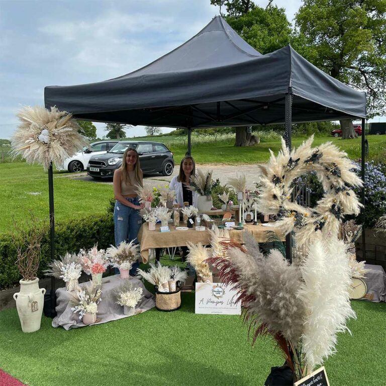 pampas grass pop up event stall 1